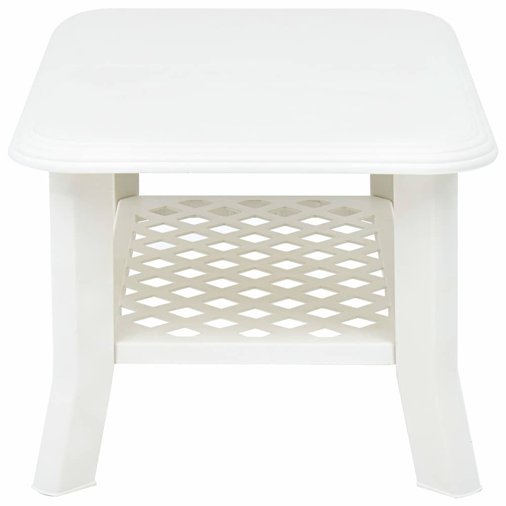 48793 vidaXL Coffee Table White 90x60x46 cm Plastic