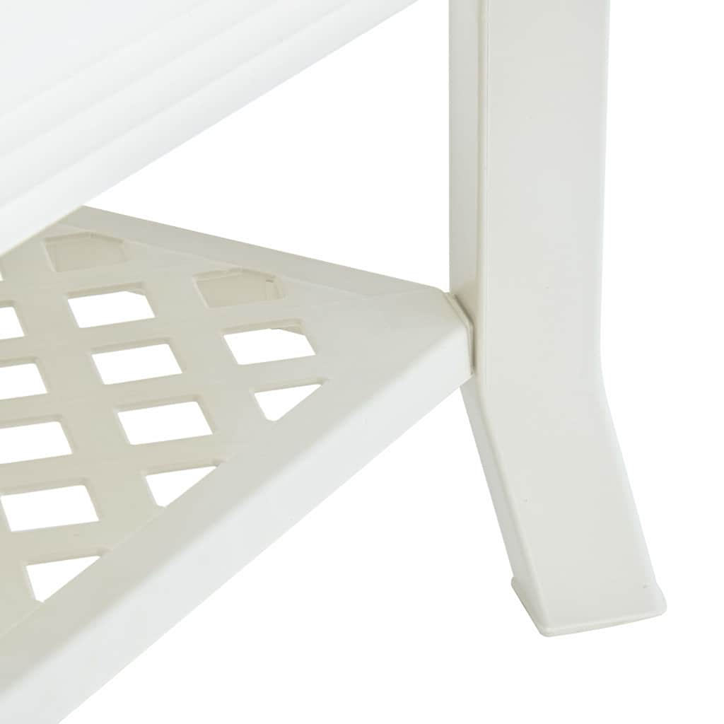 48793 vidaXL Coffee Table White 90x60x46 cm Plastic
