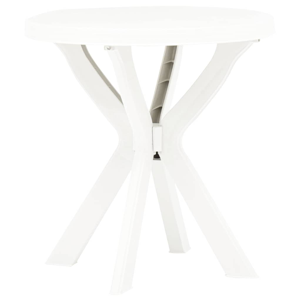 48796 vidaXL Bistro Table White Ø70 cm Plastic