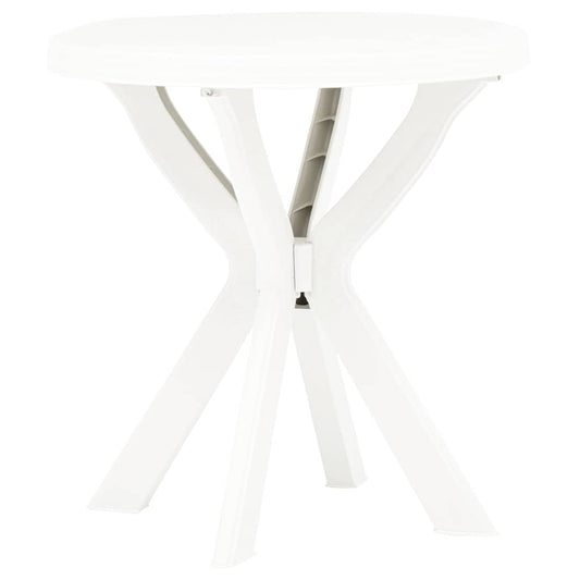48796 vidaXL Bistro Table White Ø70 cm Plastic