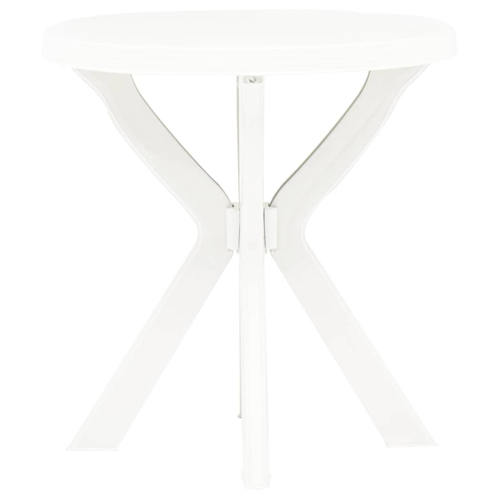 48796 vidaXL Bistro Table White Ø70 cm Plastic