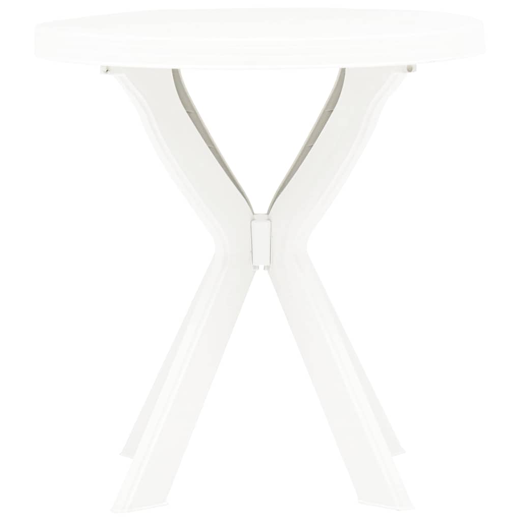 48796 vidaXL Bistro Table White Ø70 cm Plastic