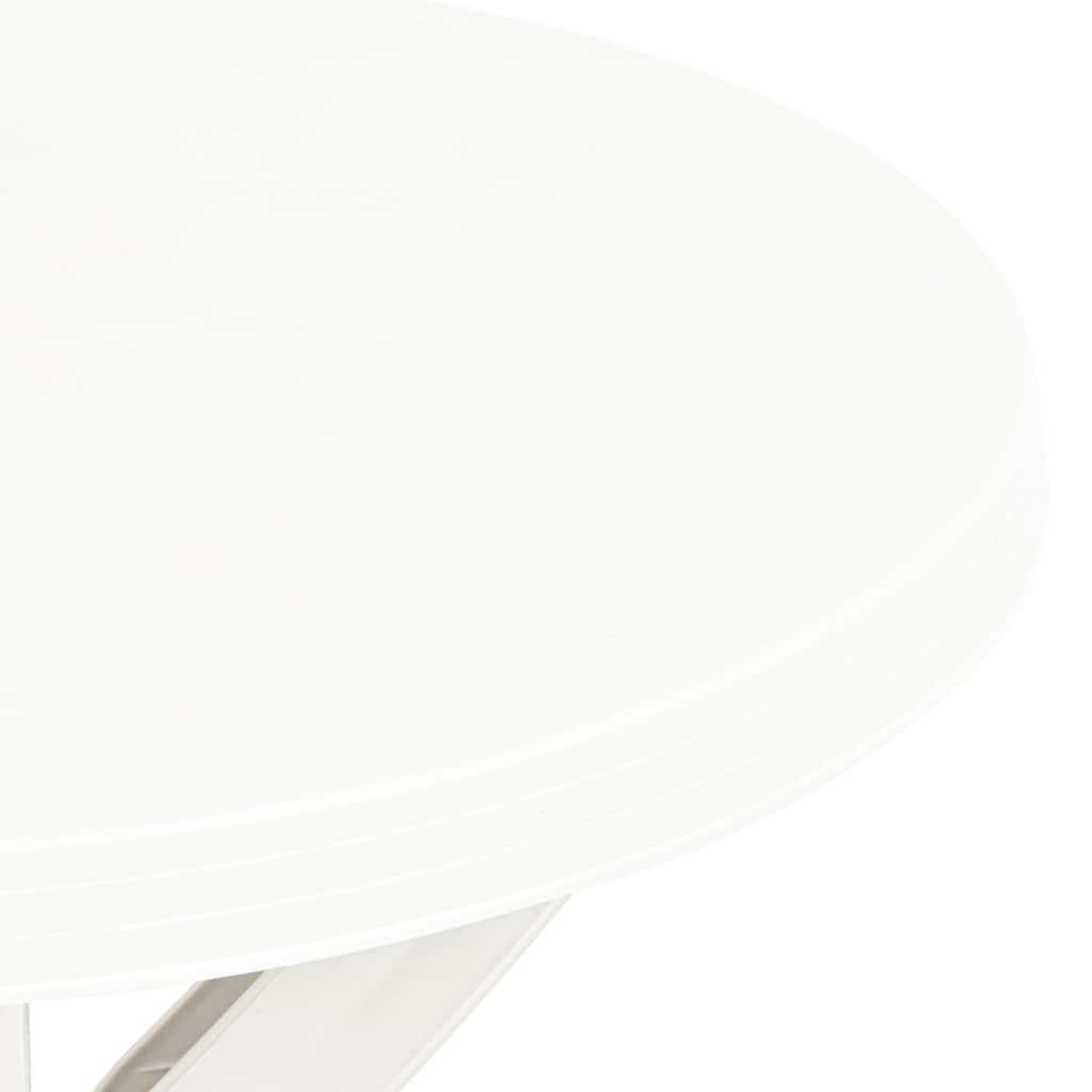 48796 vidaXL Bistro Table White Ø70 cm Plastic