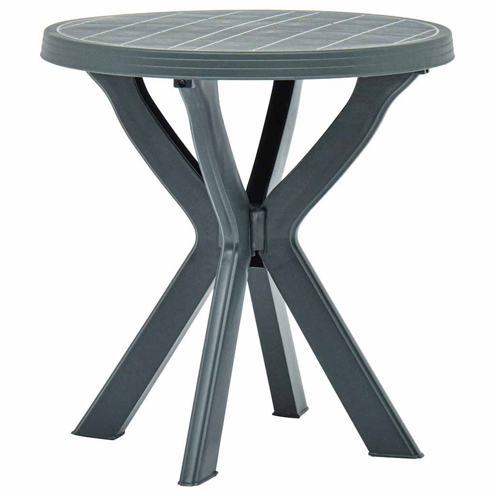 48797 vidaXL Bistro Table Green Ø70 cm Plastic