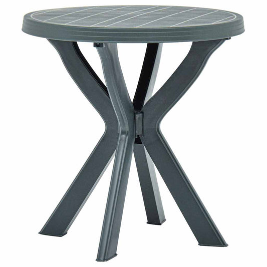 48797 vidaXL Bistro Table Green Ø70 cm Plastic