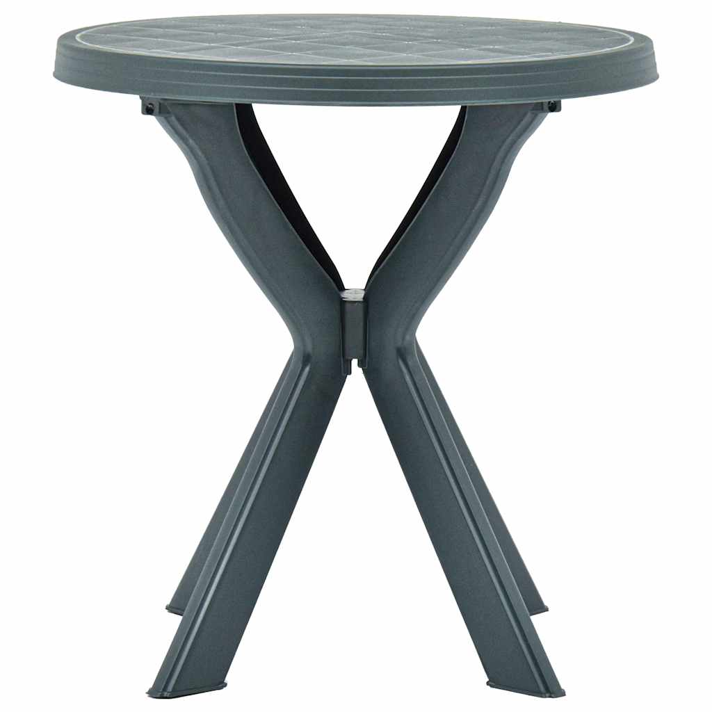48797 vidaXL Bistro Table Green Ø70 cm Plastic