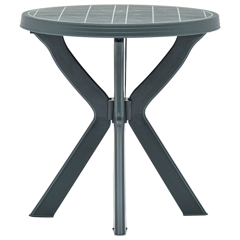 48797 vidaXL Bistro Table Green Ø70 cm Plastic