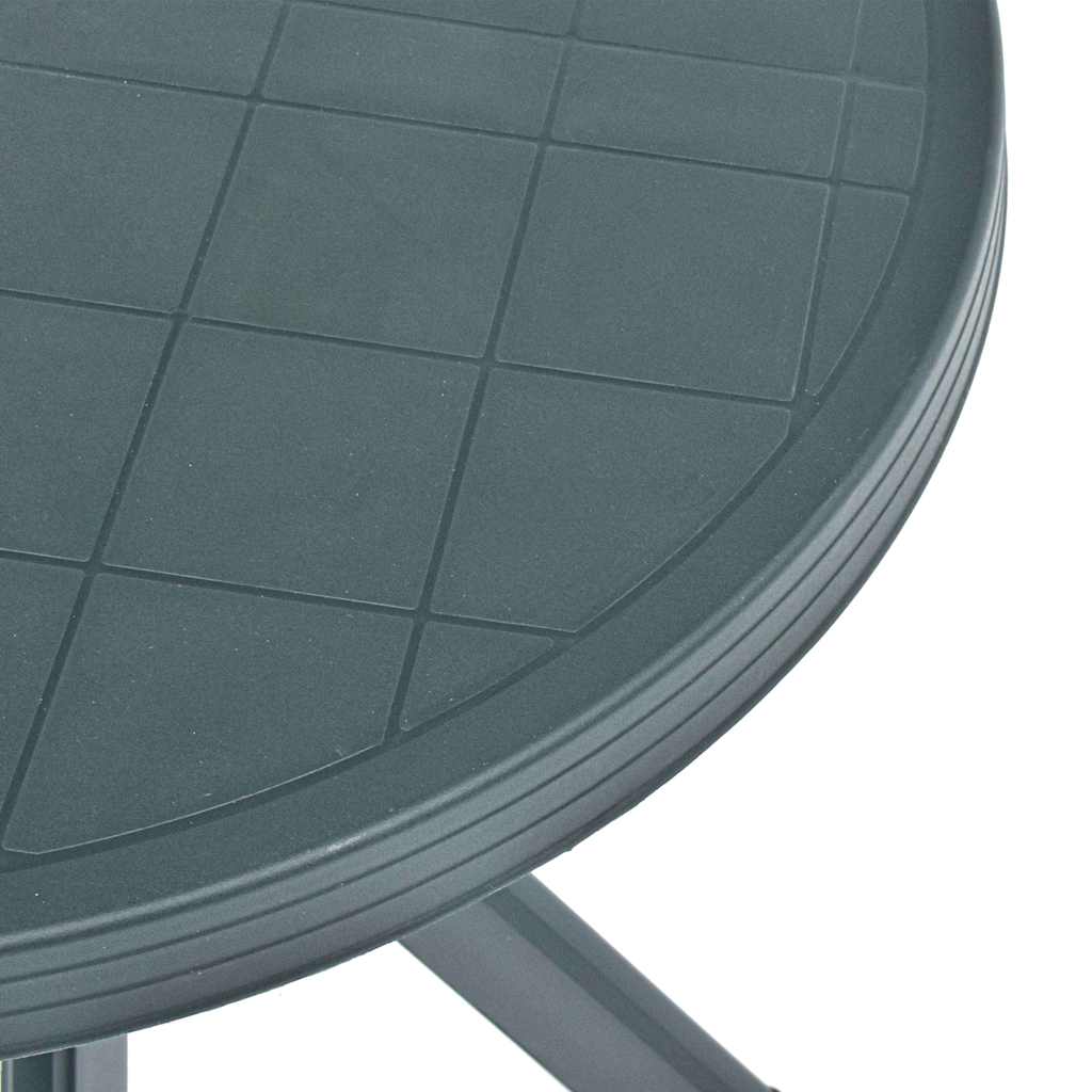 48797 vidaXL Bistro Table Green Ø70 cm Plastic