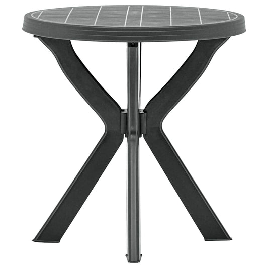48798 vidaXL Bistro Table Anthracite Ø70 cm Plastic