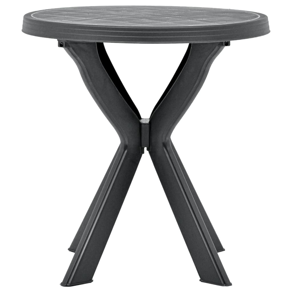 vidaXL Bistro Table Anthracite Ø70 cm Plastic