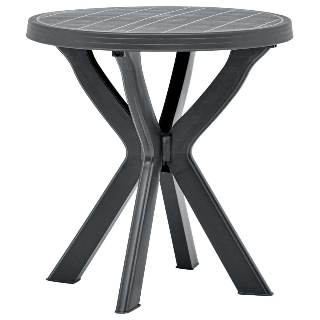 vidaXL Bistro Table Anthracite Ø70 cm Plastic