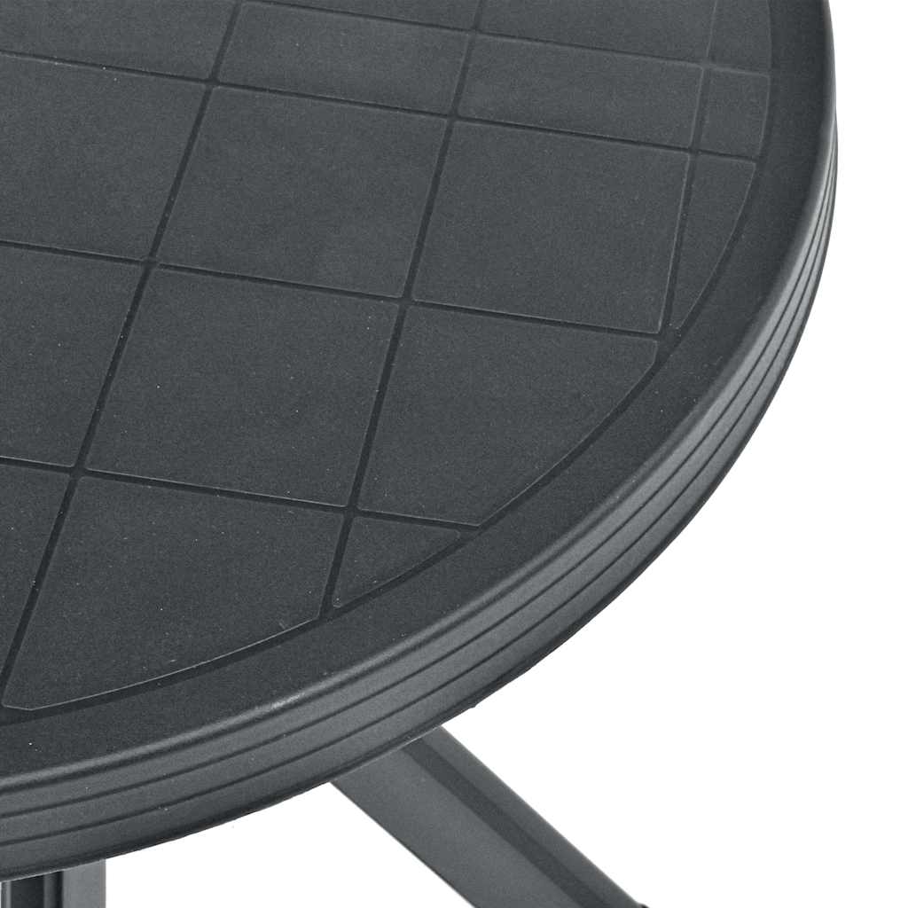 48798 vidaXL Bistro Table Anthracite Ø70 cm Plastic