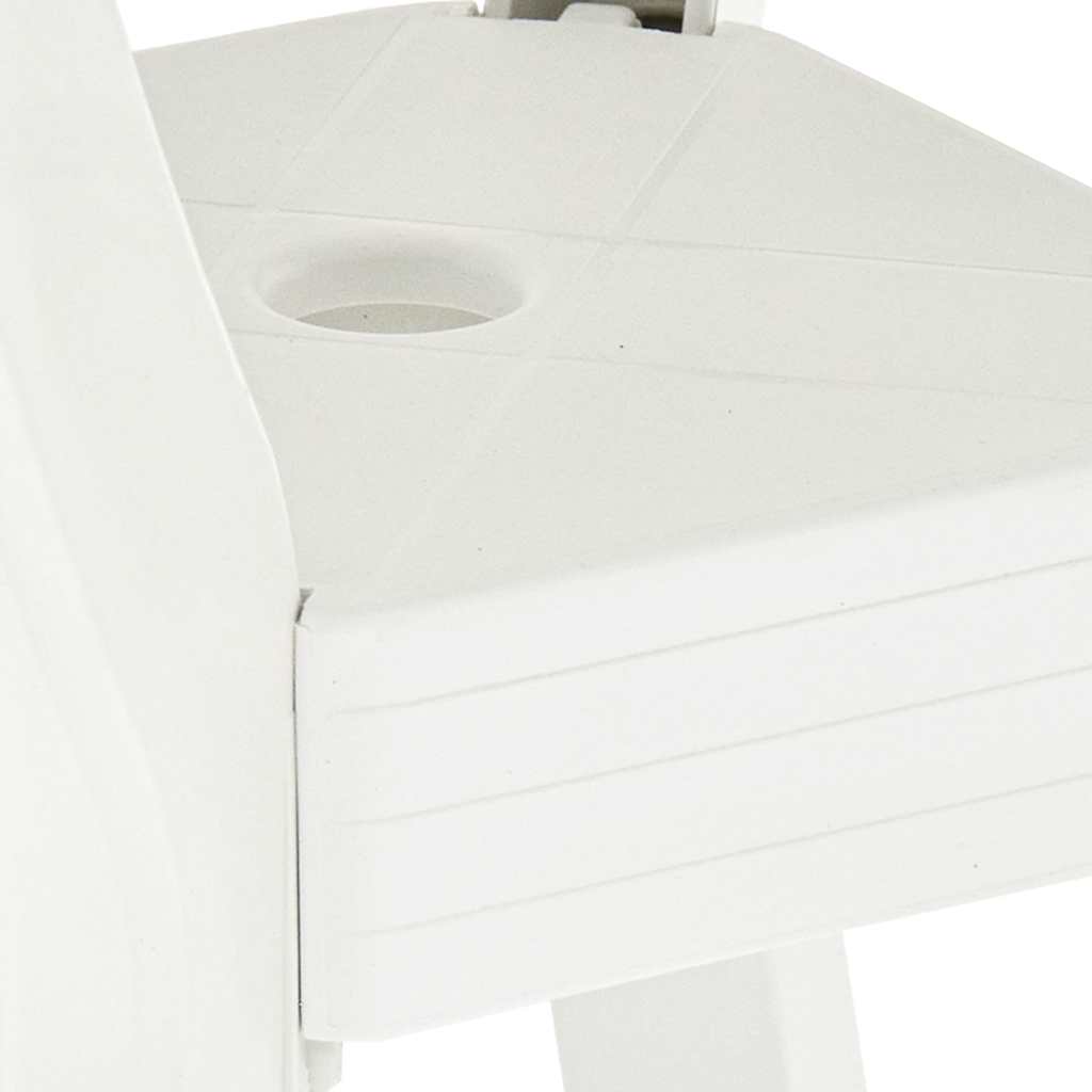 48799 vidaXL Bistro Table White 70x70x72 cm Plastic