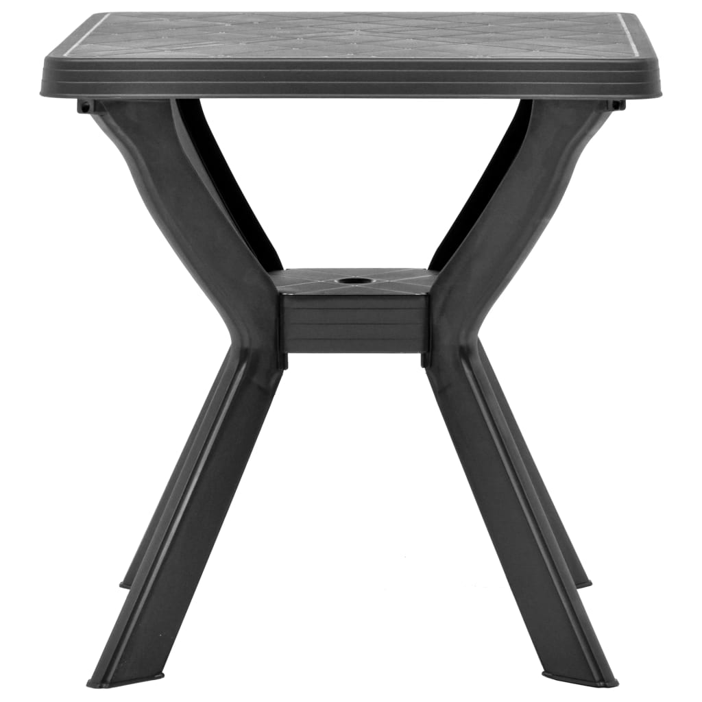 vidaXL Bistro Table Anthracite 70x70x72 cm Plastic