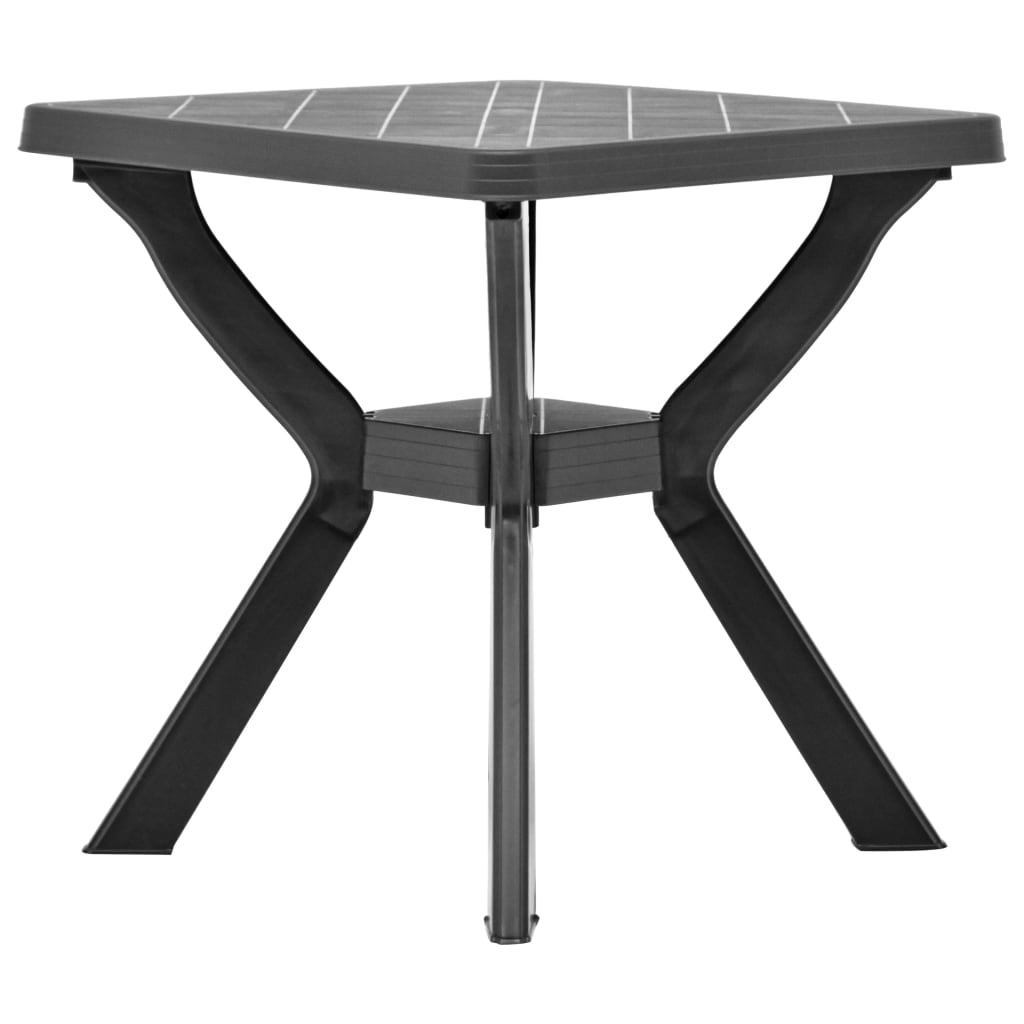 vidaXL Bistro Table Anthracite 70x70x72 cm Plastic