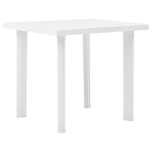 vidaXL Garden Table White 80x75x72 cm Plastic