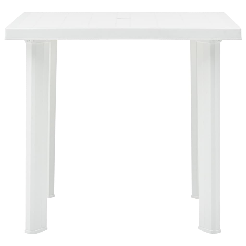 vidaXL Garden Table White 80x75x72 cm Plastic