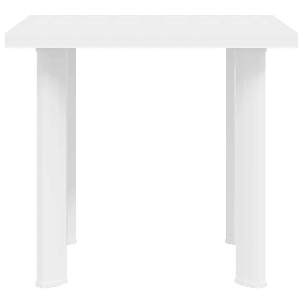 48802 vidaXL Garden Table White 80x75x72 cm Plastic