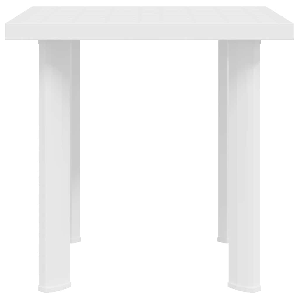 48802 vidaXL Garden Table White 80x75x72 cm Plastic