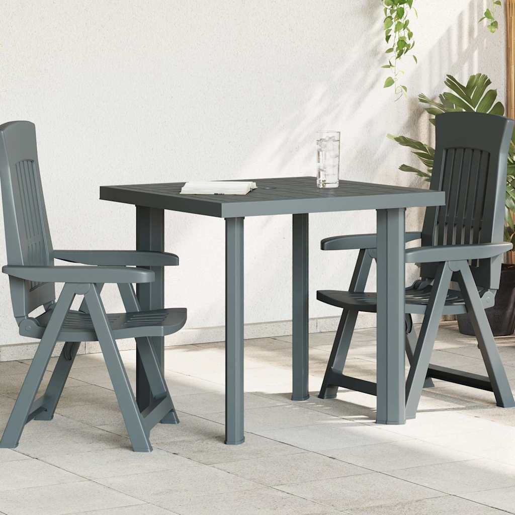48803 vidaXL Garden Table Green 80x75x72 cm Plastic