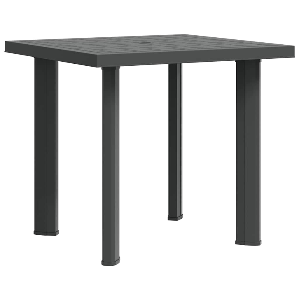 48804 vidaXL Garden Table Anthracite 80x75x72 cm Plastic