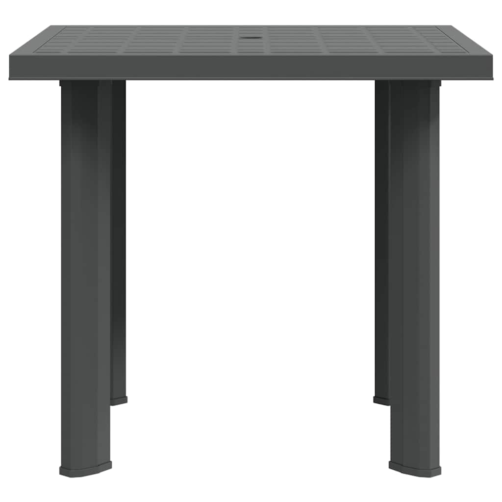 48804 vidaXL Garden Table Anthracite 80x75x72 cm Plastic