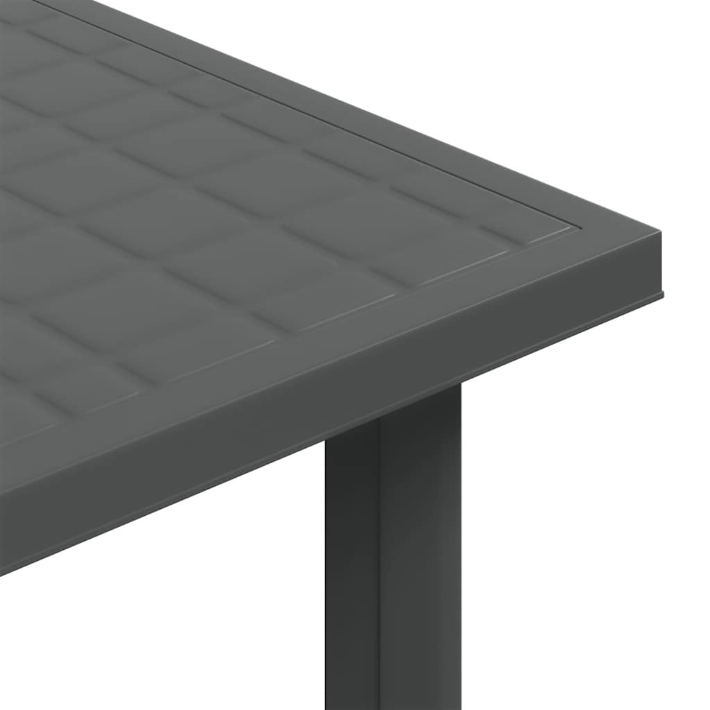 48804 vidaXL Garden Table Anthracite 80x75x72 cm Plastic