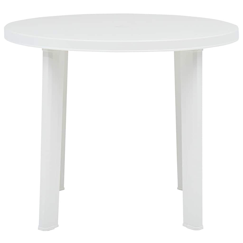 48805 vidaXL Garden Table White 89 cm Plastic