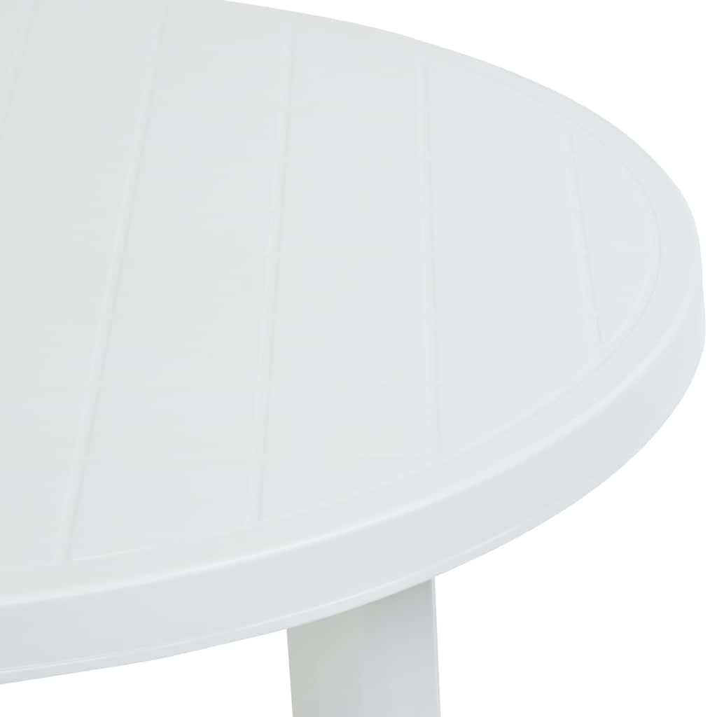 48805 vidaXL Garden Table White 89 cm Plastic