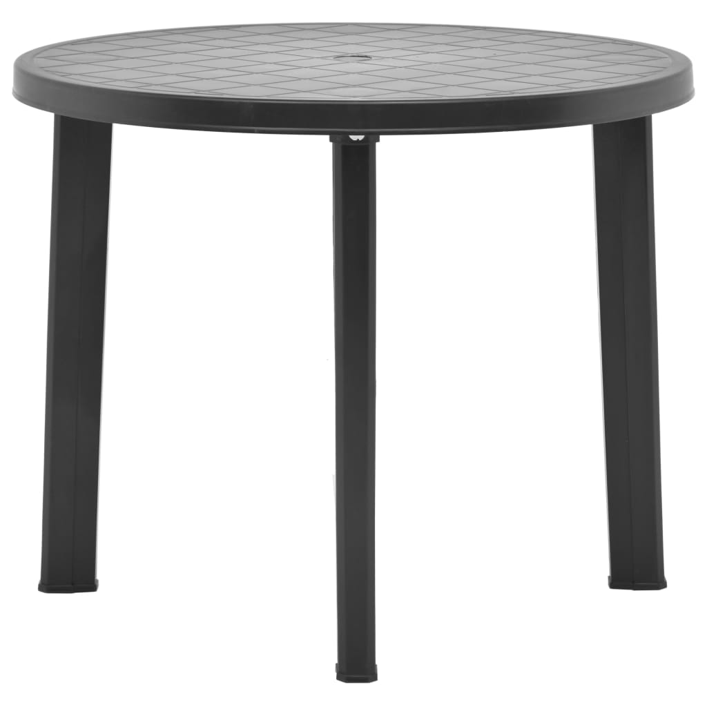 48807 vidaXL Garden Table Anthracite 89 cm Plastic