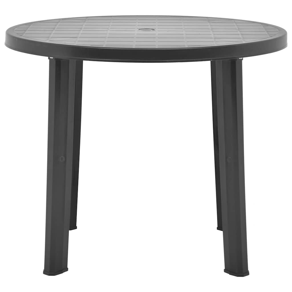 48807 vidaXL Garden Table Anthracite 89 cm Plastic