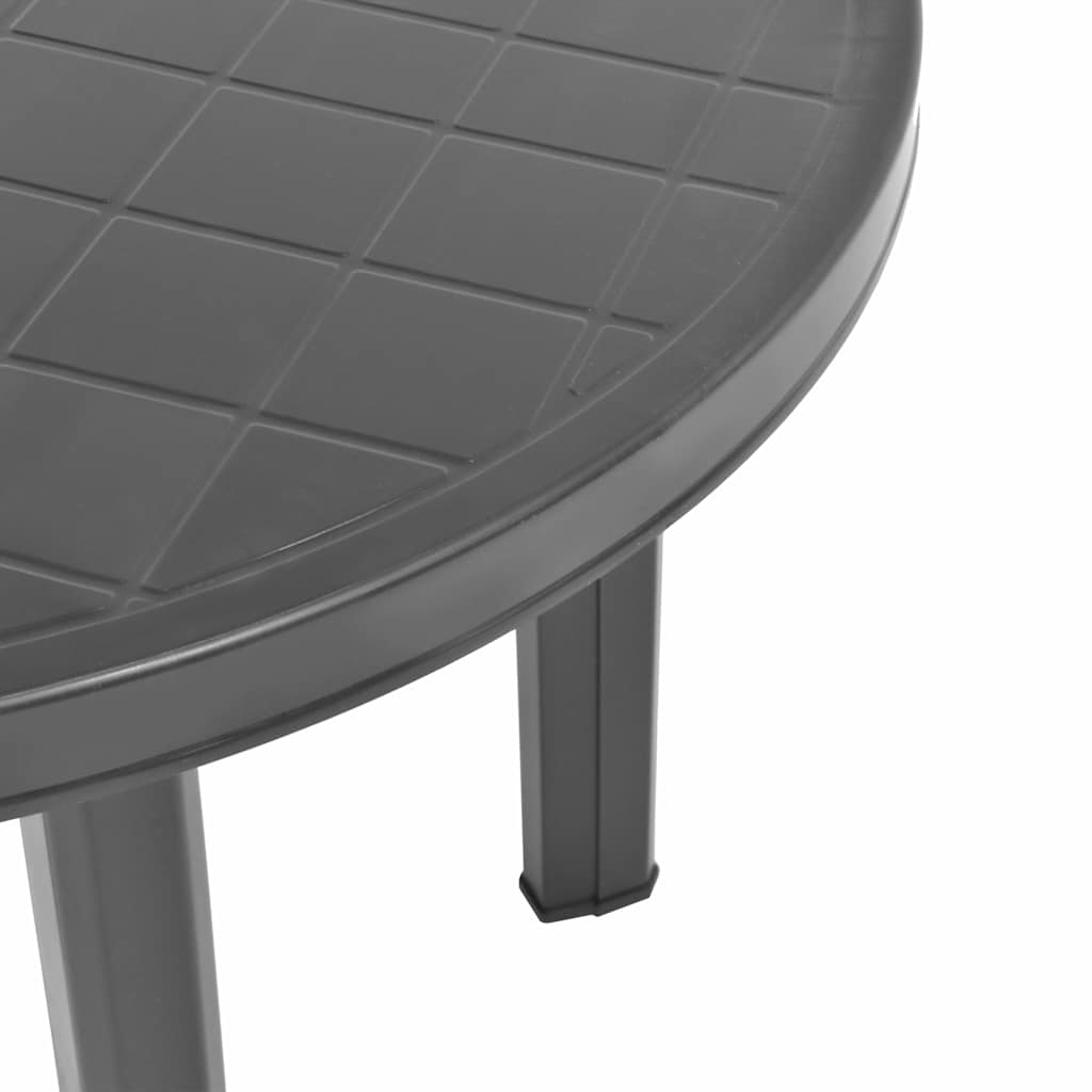 48807 vidaXL Garden Table Anthracite 89 cm Plastic
