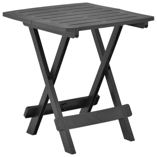 vidaXL Folding Garden Table Anthracite 45x43x50 cm Plastic