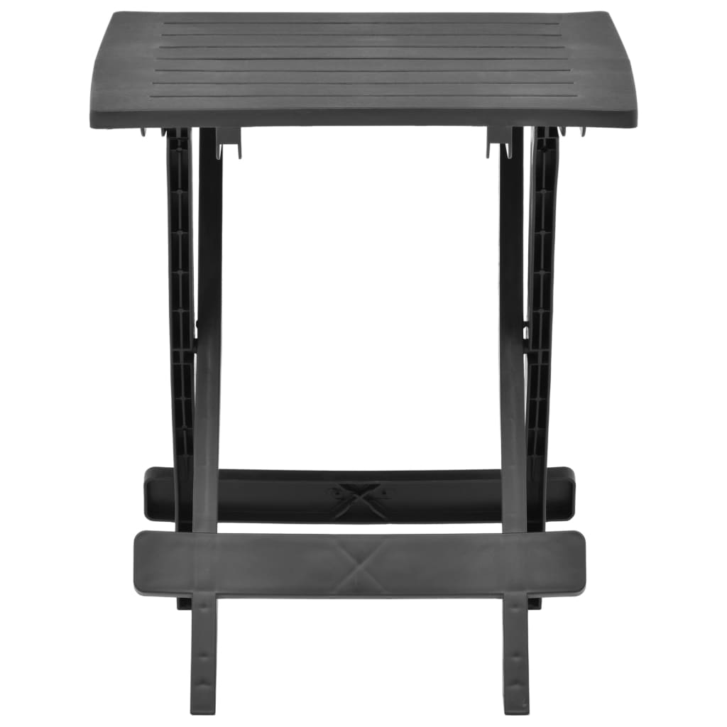 vidaXL Folding Garden Table Anthracite 45x43x50 cm Plastic