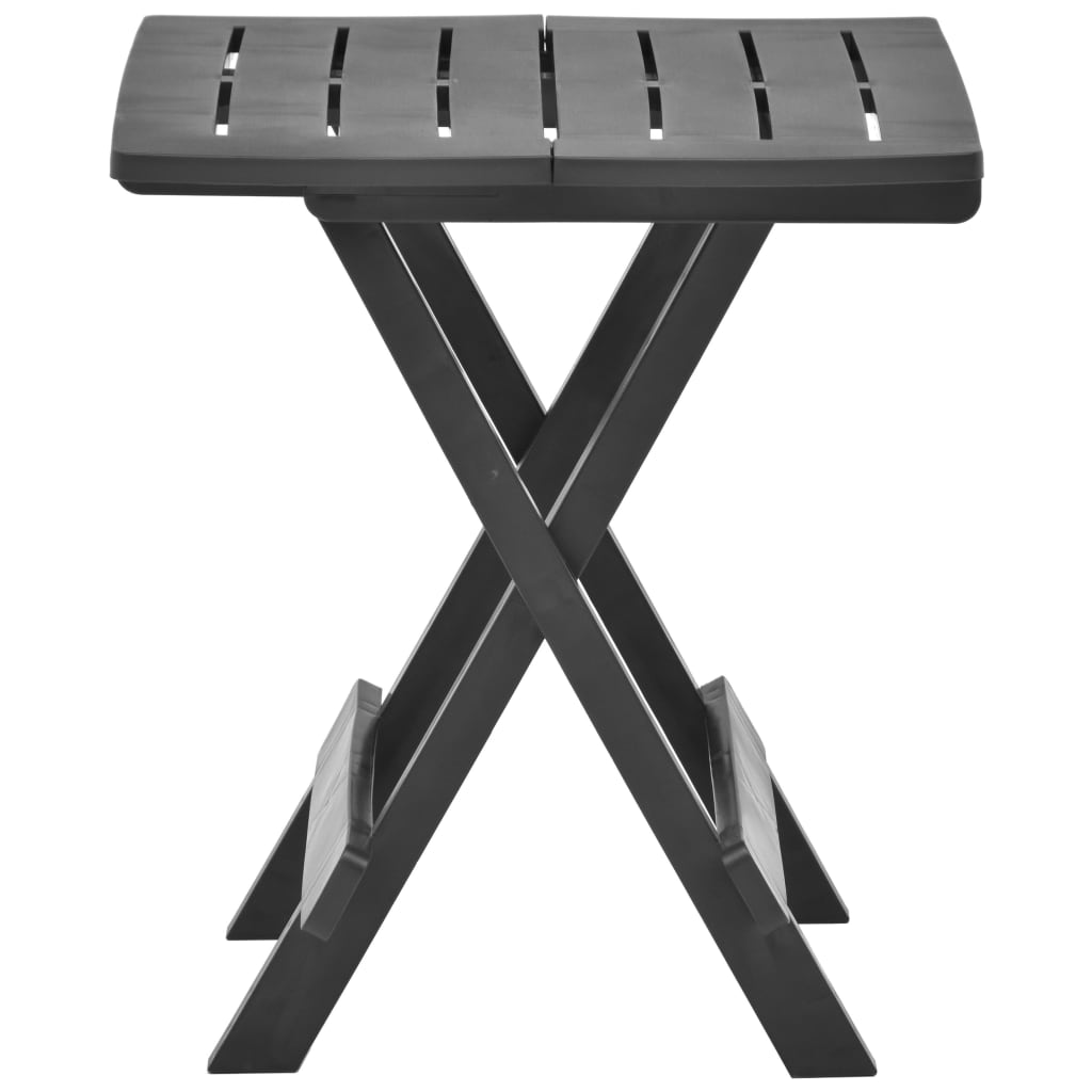 vidaXL Folding Garden Table Anthracite 45x43x50 cm Plastic