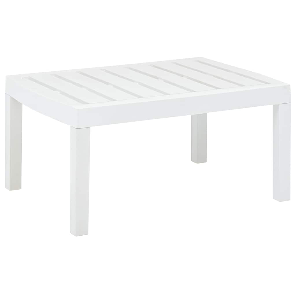 48814 vidaXL Garden Table White 78x55x38 cm Plastic