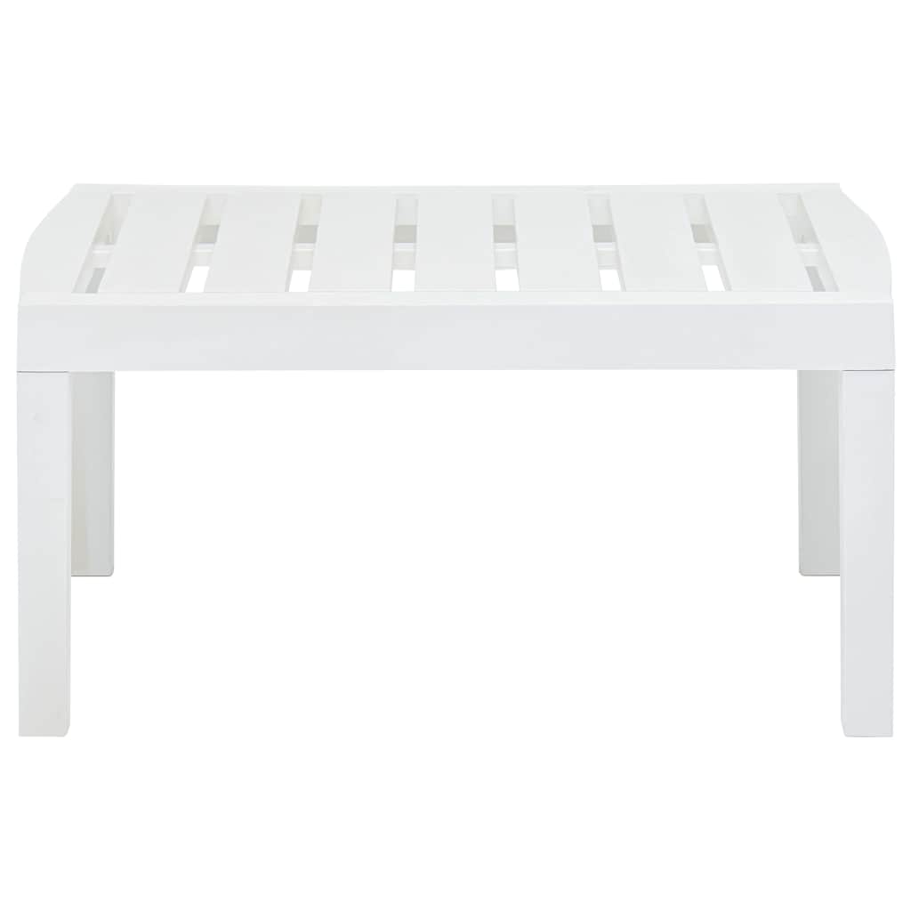 48814 vidaXL Garden Table White 78x55x38 cm Plastic