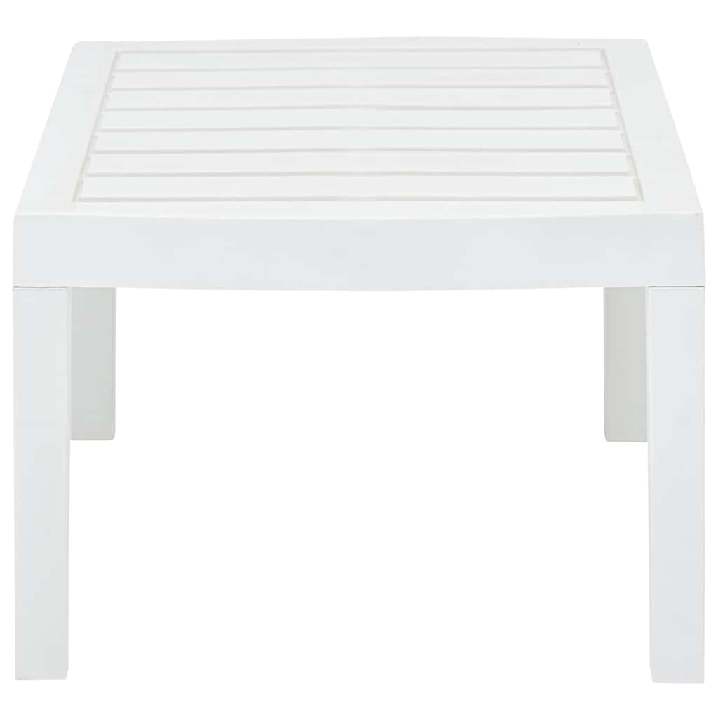 48814 vidaXL Garden Table White 78x55x38 cm Plastic