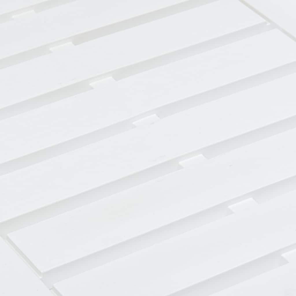 48814 vidaXL Garden Table White 78x55x38 cm Plastic