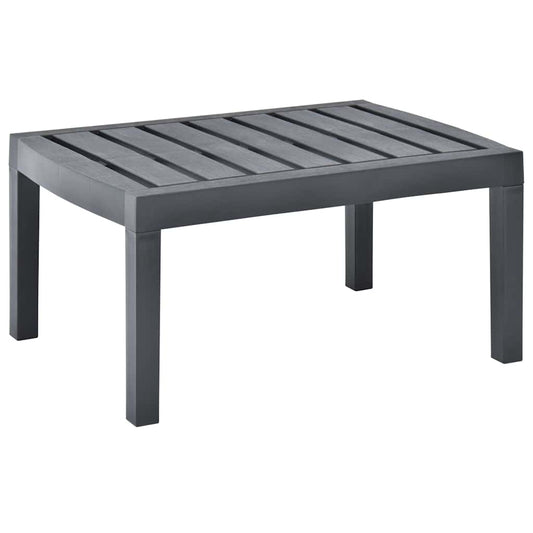 48815 vidaXL Garden Table Anthracite 78x55x38 cm Plastic