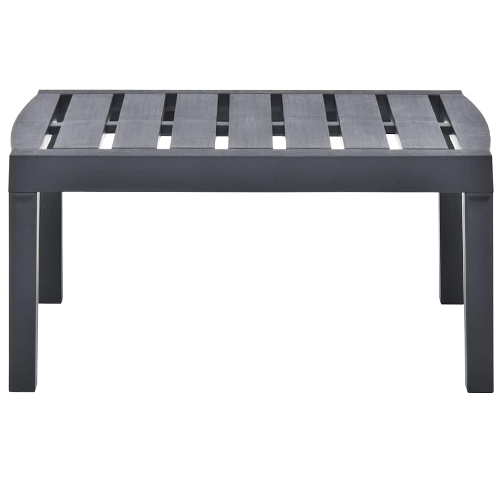 48815 vidaXL Garden Table Anthracite 78x55x38 cm Plastic