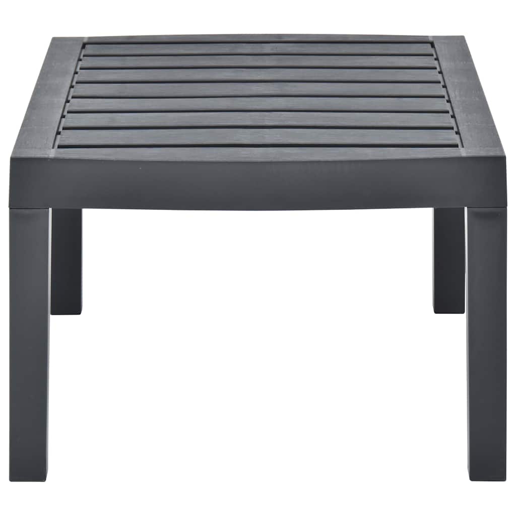 48815 vidaXL Garden Table Anthracite 78x55x38 cm Plastic