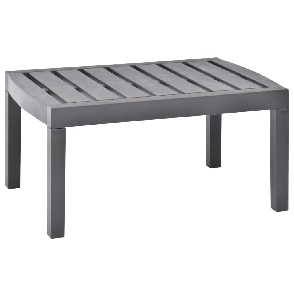 48816 vidaXL Garden Table Mocha 78x55x38 cm Plastic