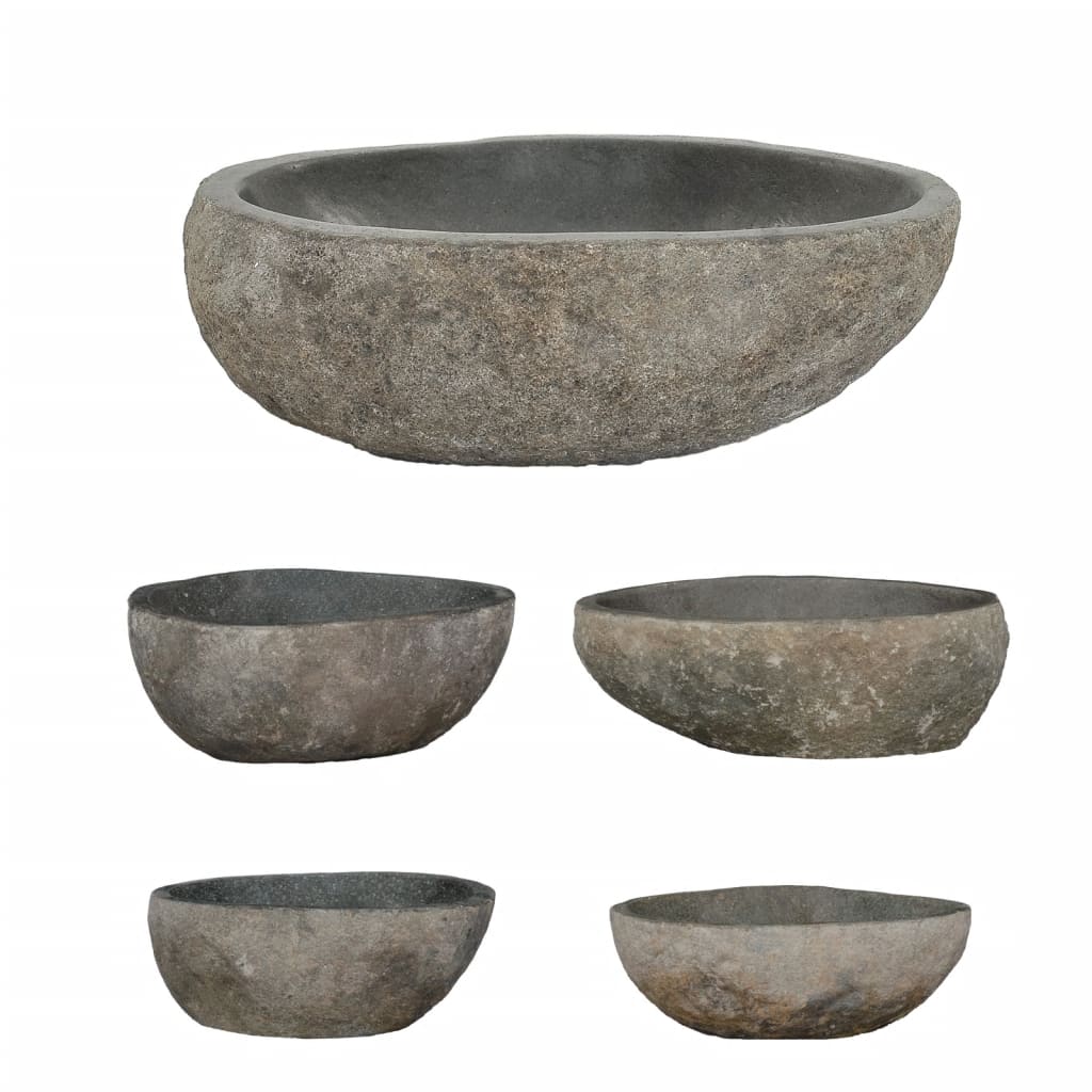 vidaXL Basin River Stone Oval (29-38)x(24-31) cm