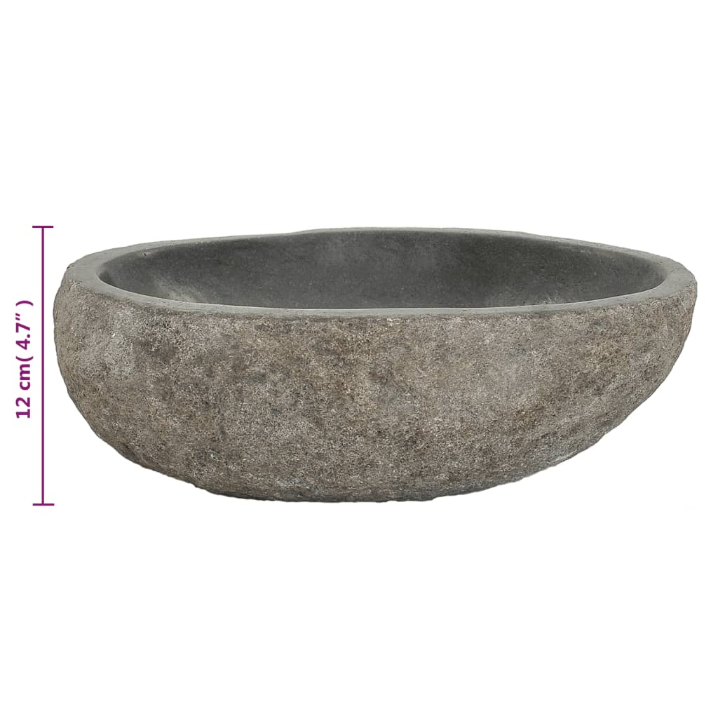 vidaXL Basin River Stone Oval (29-38)x(24-31) cm