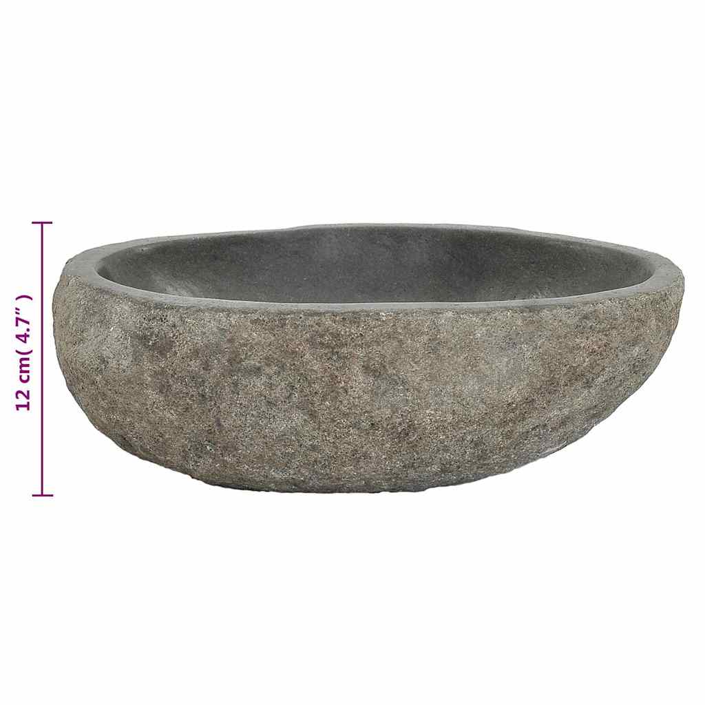 vidaXL Basin River Stone Oval (29-38)x(24-31) cm