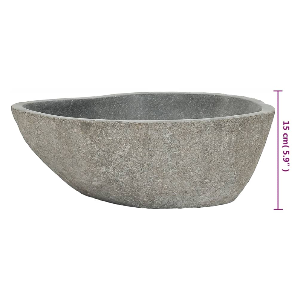 vidaXL Basin River Stone Oval 37-46 cm