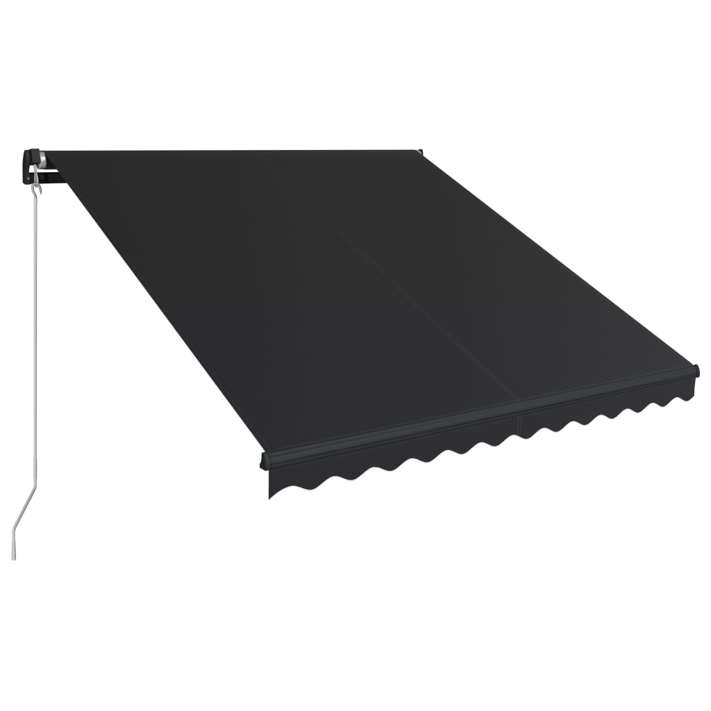 vidaXL Manual Retractable Awning 300x250 cm Anthracite