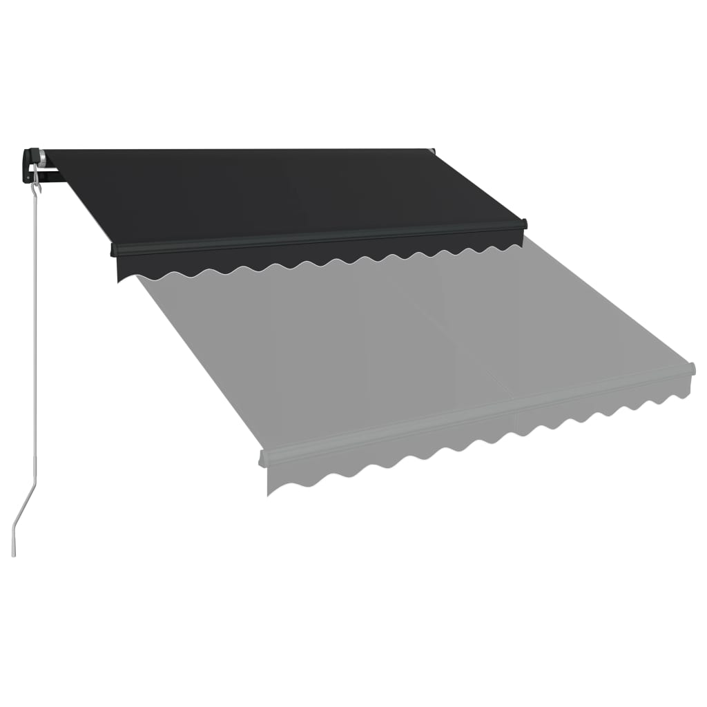 vidaXL Manual Retractable Awning 300x250 cm Anthracite