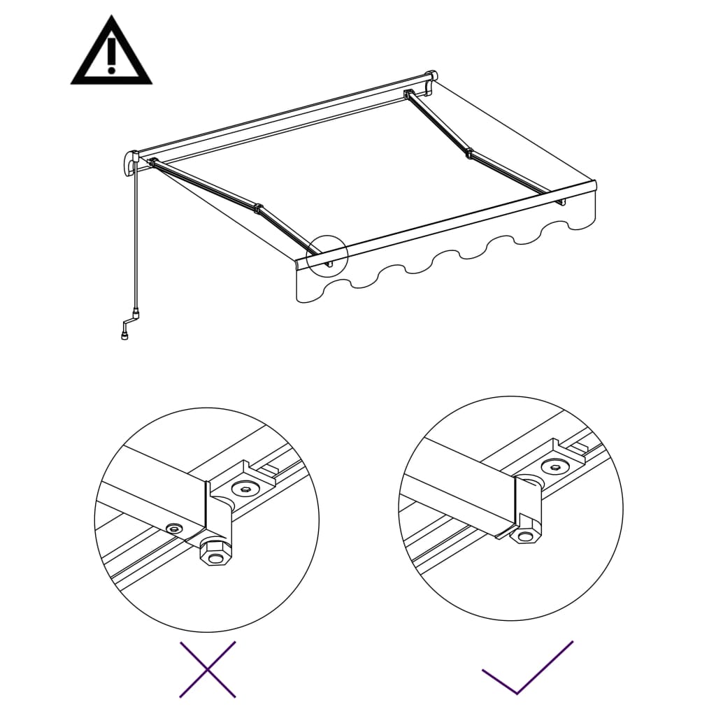 vidaXL Manual Retractable Awning 300x250 cm Anthracite